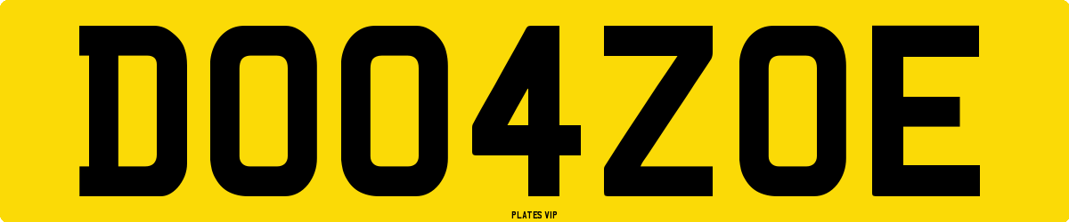 DO04ZOE Number Plate
