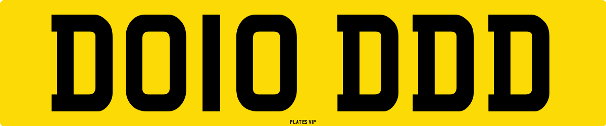 DO10 DDD Number Plate