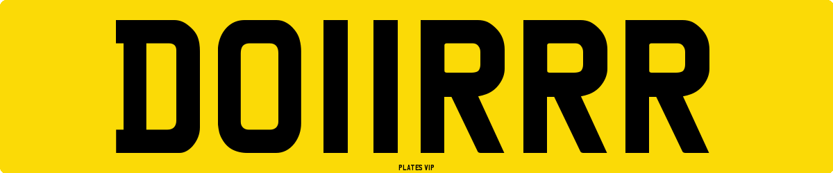 DO11RRR Number Plate
