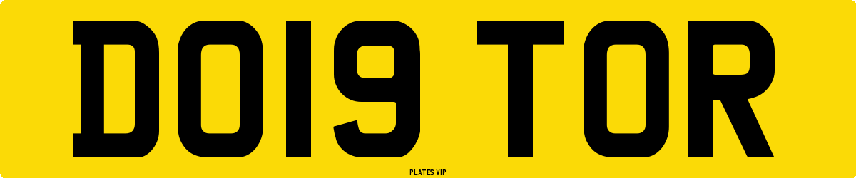 DO19 TOR Number Plate