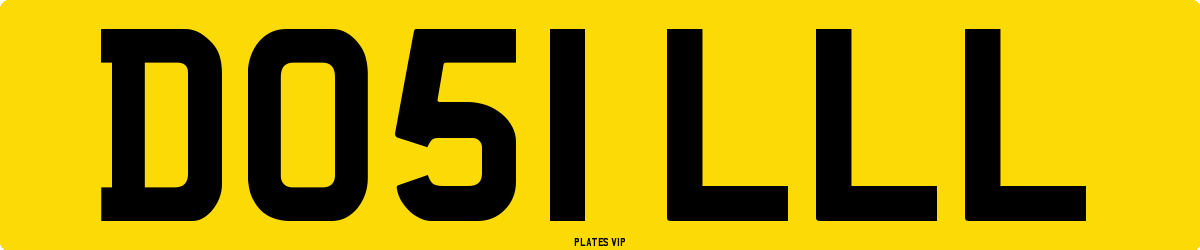 DO51 LLL Number Plate