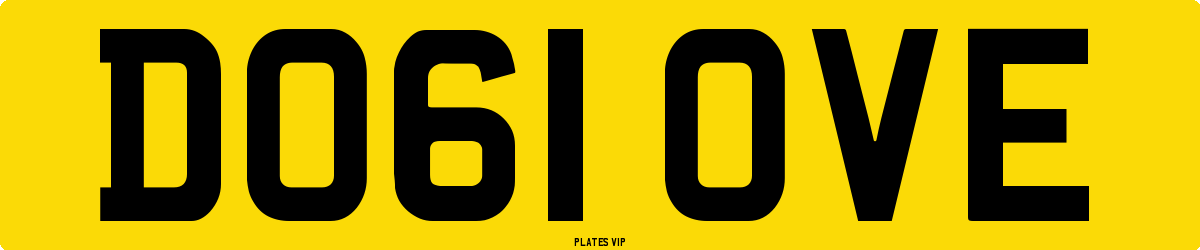 DO61 OVE Number Plate