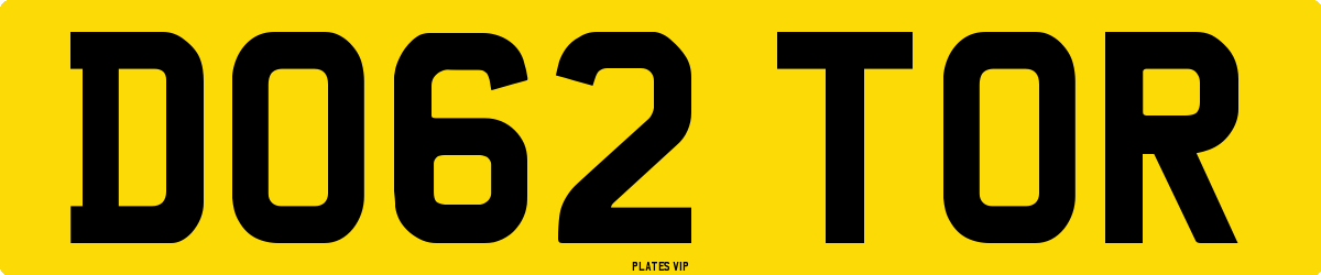 DO62 TOR Number Plate