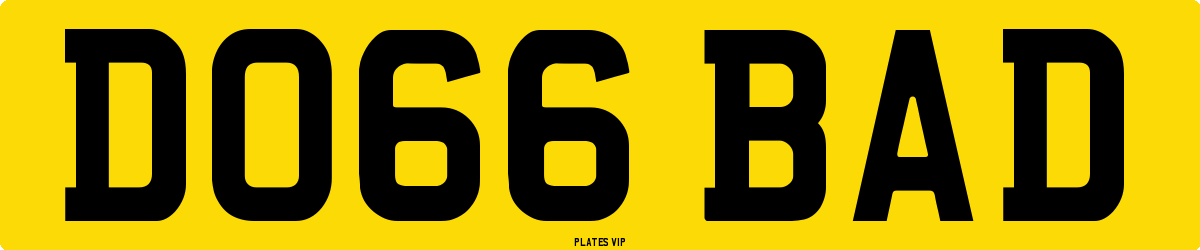 DO66 BAD Number Plate