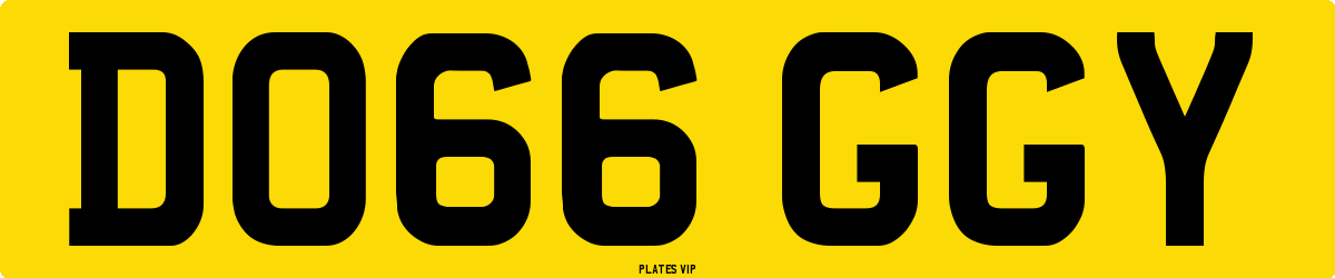 DO66 GGY Number Plate