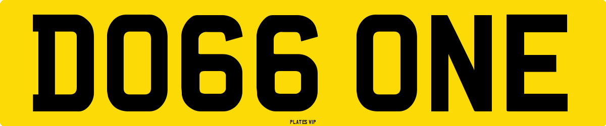 DO66 ONE Number Plate