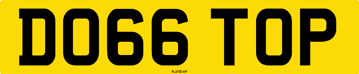 DO66 TOP Number Plate