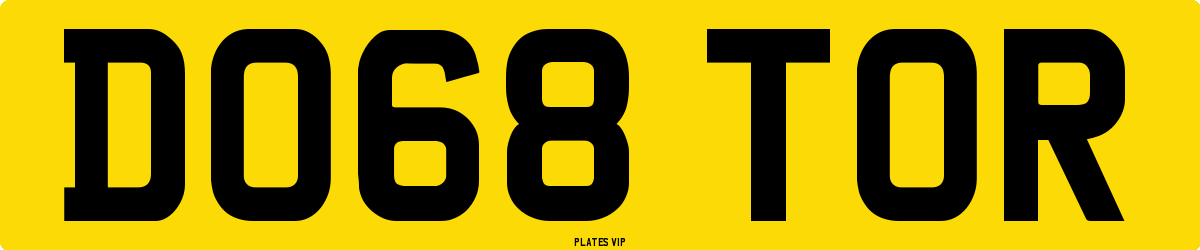 DO68 TOR Number Plate