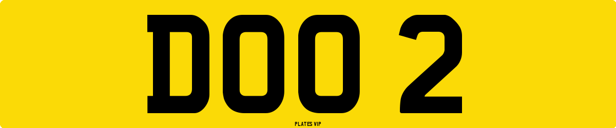 DOO 2 Number Plate
