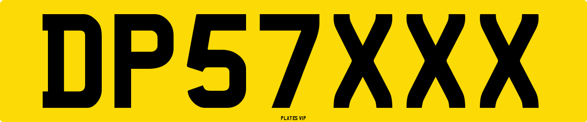 DP 57 XXX Number Plate