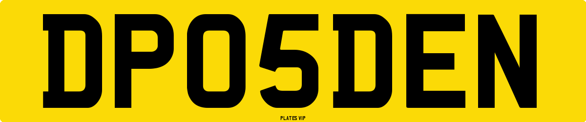 DP05DEN Number Plate