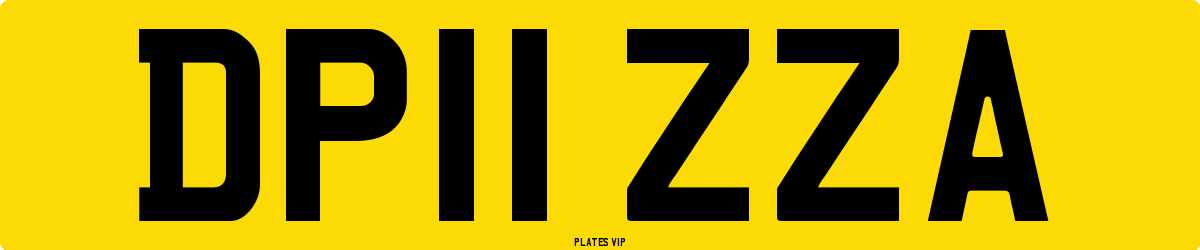DP11 ZZA Number Plate