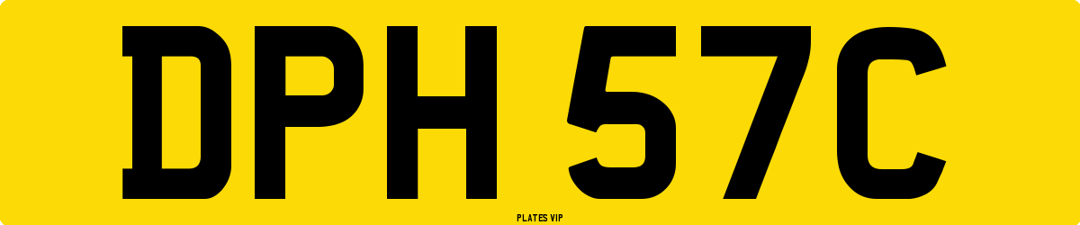 DPH 57C Number Plate