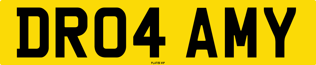 DR04 AMY Number Plate