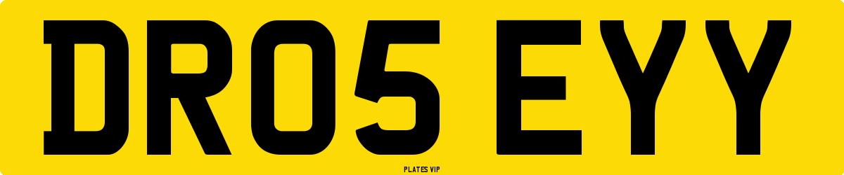 DR05 EYY Number Plate