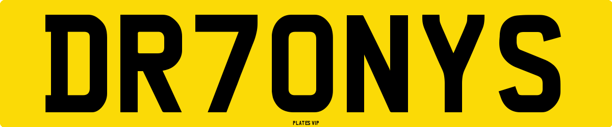 DR70NYS Number Plate