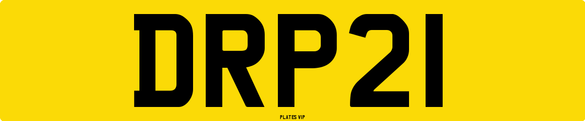 DRP21 Number Plate
