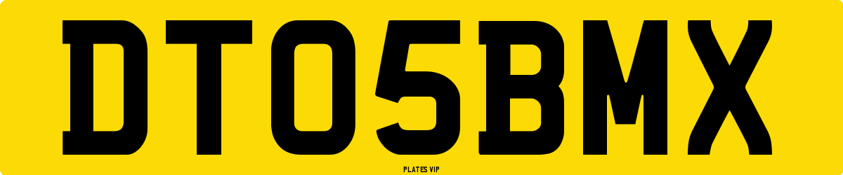 DT 05 BMX Number Plate