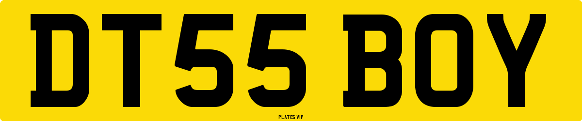 DT55 BOY Number Plate