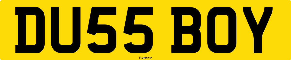 DU55 BOY Number Plate
