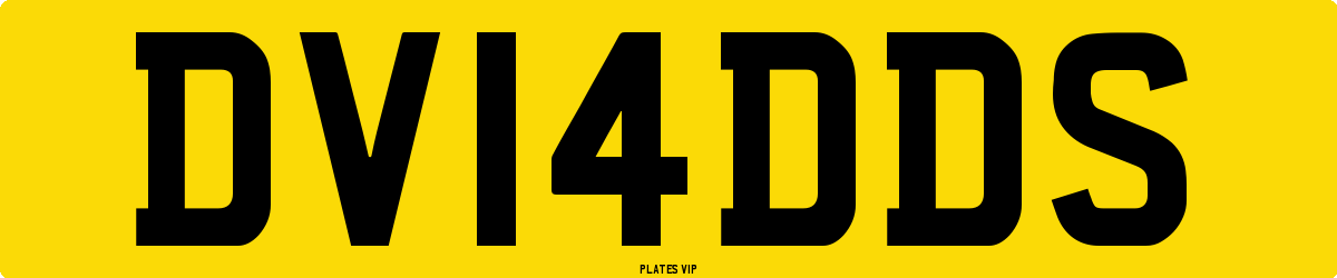 DV14DDS Number Plate