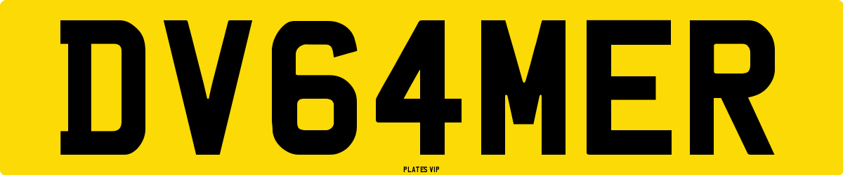 DV64MER Number Plate