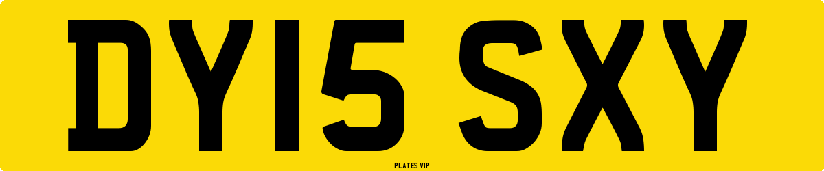 DY15 SXY Number Plate