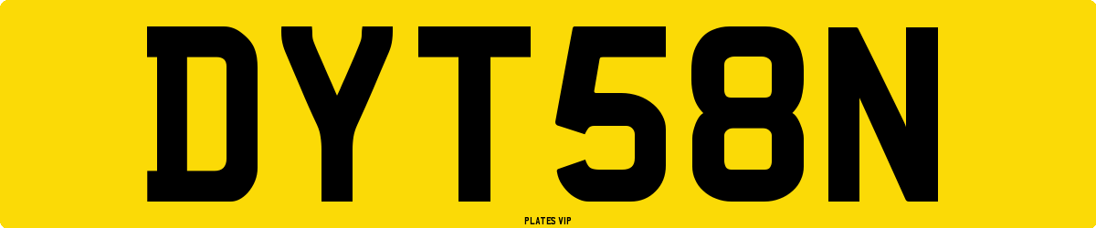 DYT58N Number Plate