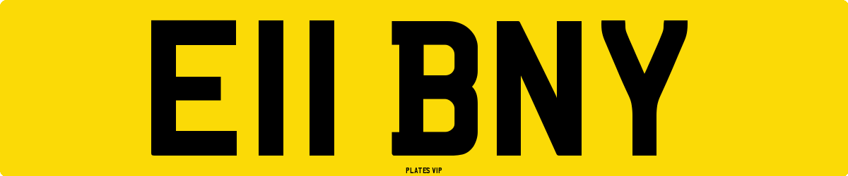 E11 BNY Number Plate