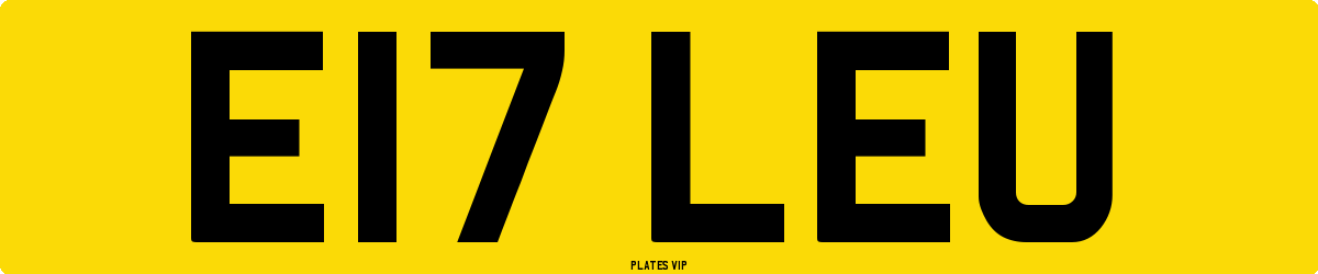 E17 LEU Number Plate