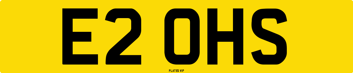 E2 OHS Number Plate