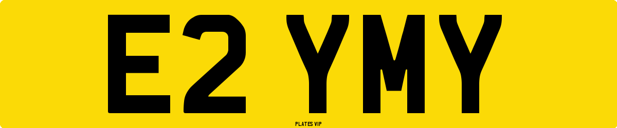 E2 YMY Number Plate