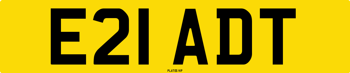E21 ADT Number Plate