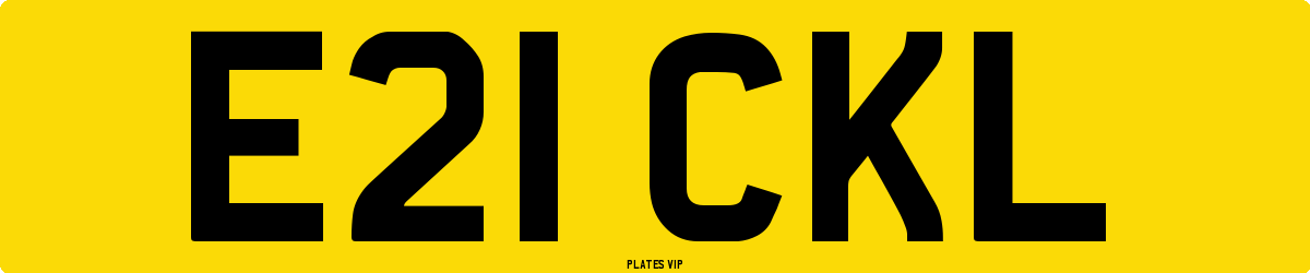 E21 CKL Number Plate
