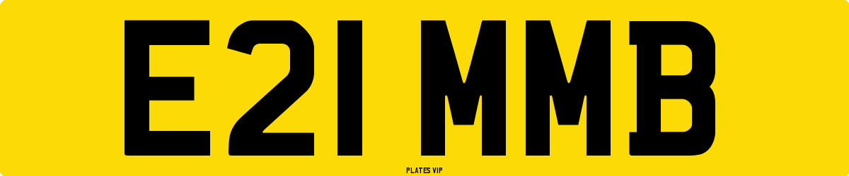 E21 MMB Number Plate