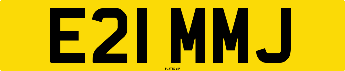 E21 MMJ Number Plate