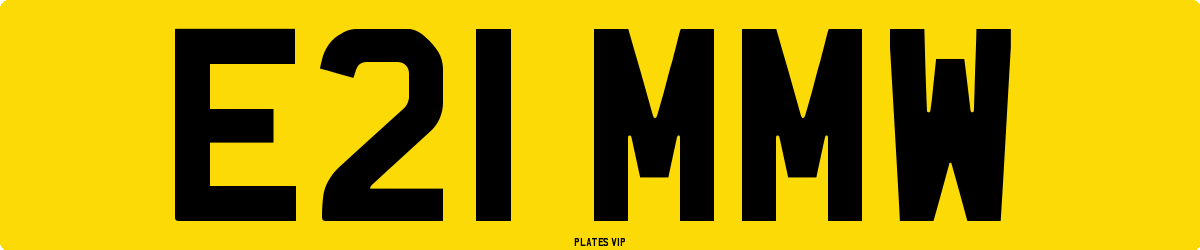 E21 MMW Number Plate