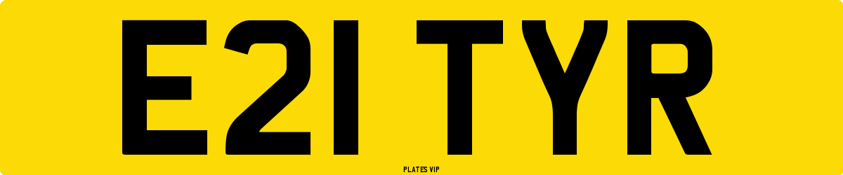E21 TYR Number Plate