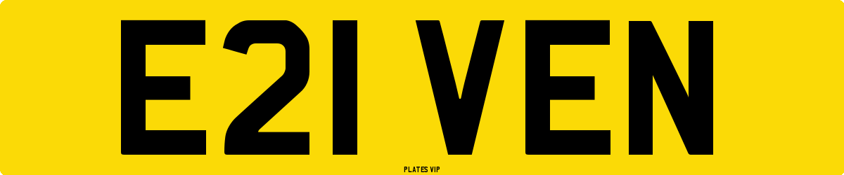 E21 VEN Number Plate