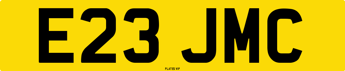 E23 JMC Number Plate