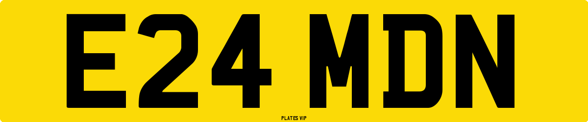 E24 MDN Number Plate