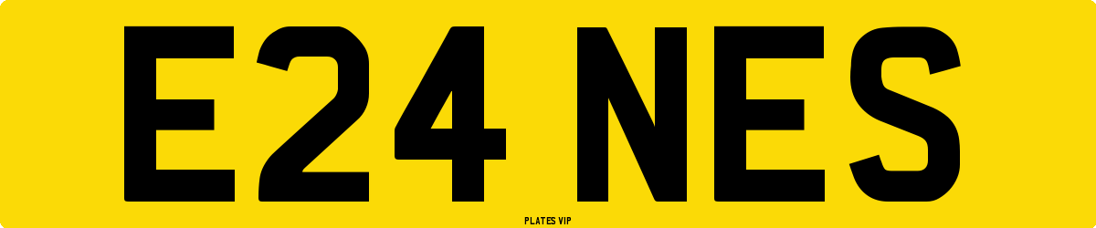 E24 NES Number Plate