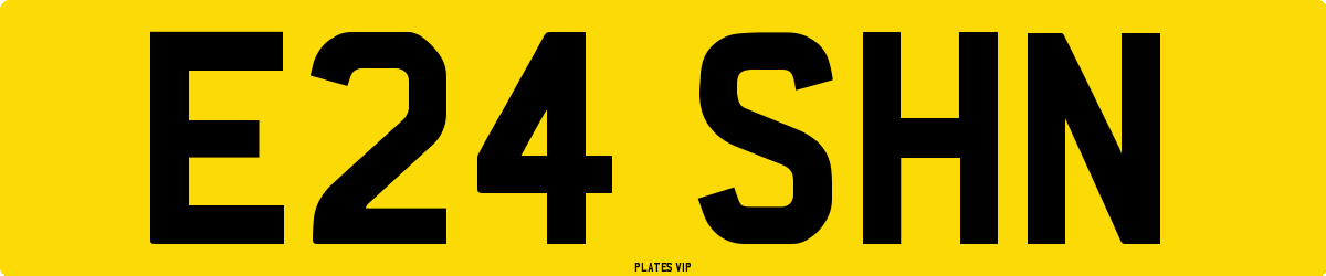E24 SHN Number Plate
