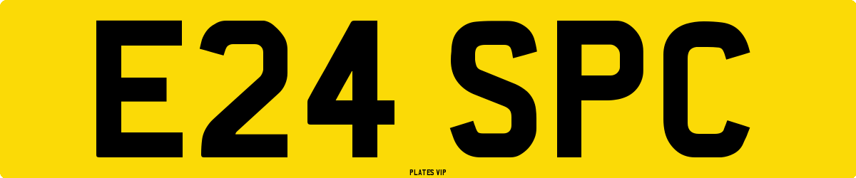 E24 SPC Number Plate