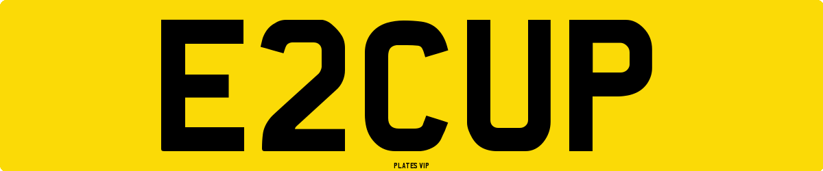 E2CUP Number Plate
