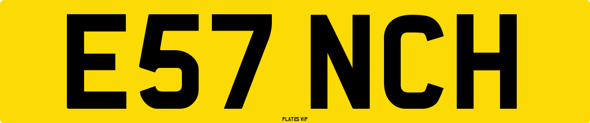 E57 NCH Number Plate