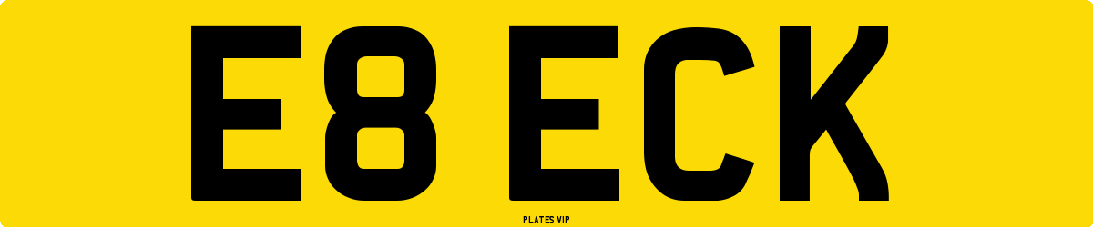 E8 ECK Number Plate