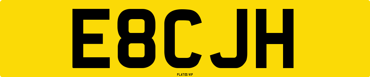 E8CJH Number Plate