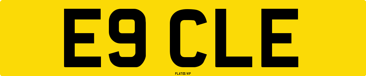 E9 CLE Number Plate