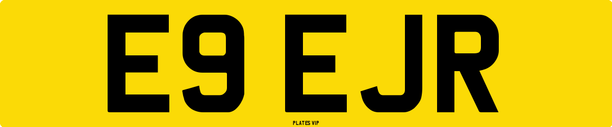 E9 EJR Number Plate